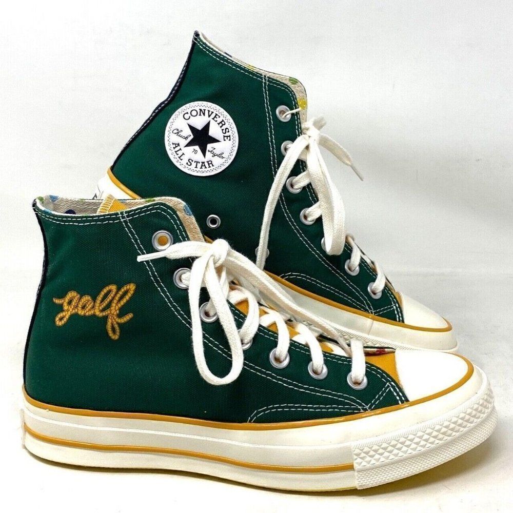Converse Chuck 70 GOLF WANG Shoe Women Green Yellow Canvas A04325C-GGYWY Size 5